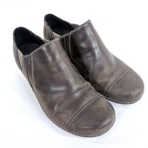 Patagonia Llama Better Clogs Brown Distressed Leather Slip On Shoes Expresso